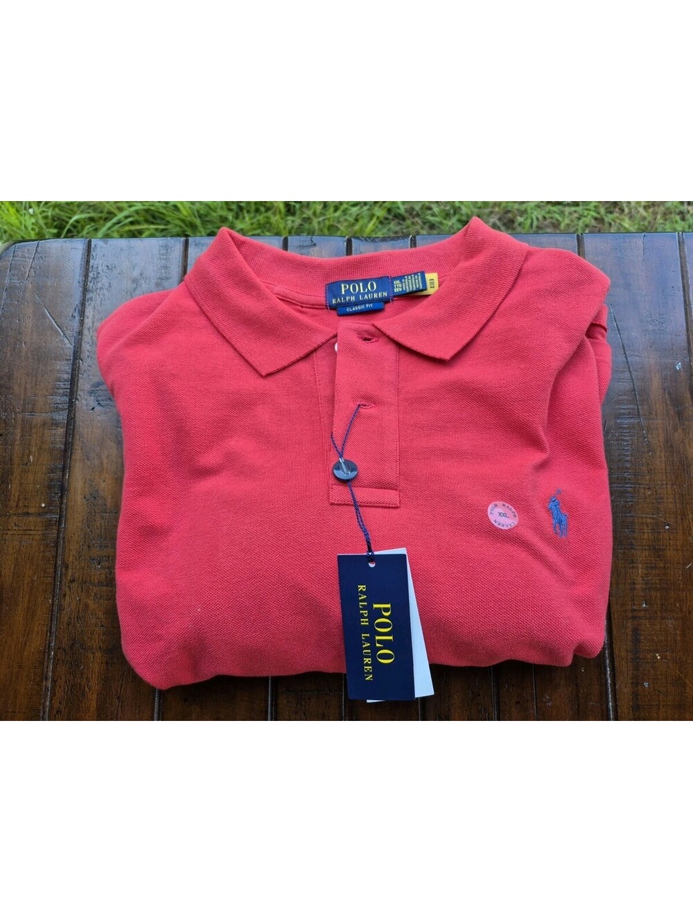 Polo Ralph Lauren Performance Polo 2XL Classic Red Blue Pony Logo Golf Shirt NWT